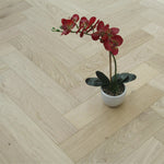 Oak Brushed Invisible Oiled Herrringbone Engineered Wood Flooring 605x125x15/4mm WHO1504