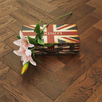 Oak Brushed Dark Mahagony Natural Oiled Herringbone Engineered Flooring 430x115x14/3mm WHO1410