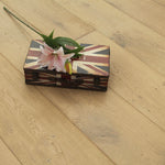 Oak Brushed Distressed Saw Mark,Light Grey Oiled Engineered Flooring WEO1586