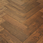 Oak Brushed Dark Mahagony Natural Oiled Herringbone Engineered Flooring 430x115x14/3mm WHO1410