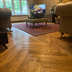 Oak Smoked & Brushed Natural Oiled Oak Herringbone Wood Flooring 600x90x18/4mm WHO1805