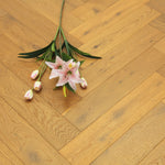 Oak Smoked Brushed Lacquered Herringbone Engineered Flooring 605x125x15/4mm WHO1503