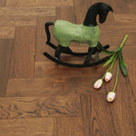 Oak Brushed Dark Mahagony Natural Oiled Herringbone Engineered Flooring 430x115x14/3mm WHO1410