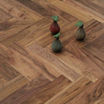 Prime Grade American Black Walnut Lacquered Herringbone Engineered Flooring 600x90x18/4mm WHW1802AB