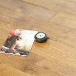 Oak Brushed Gunstock Lacquered Engineered Wood Flooring 1900x190x20/6mm WEO2002