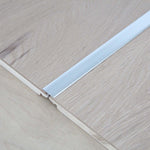 Silver Aluminium Door threshold 2.7m x 20mm x 7mm WAC011