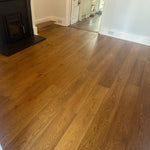 Oak Brushed Gunstock Lacquered Engineered Wood Flooring 1900x190x20/6mm WEO2002