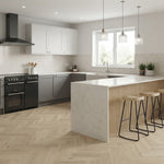 Brushed Unfinished Oak Engineered Herringbone Flooring 600x125x14/3mm WHO1400