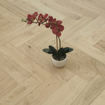 Brushed Unfinished Oak Engineered Herringbone Flooring 600x125x14/3mm WHO1400