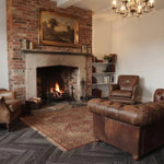 Black Stained & White Oiled Parquet Herringbone 900x150x14/3mm WHO1403