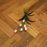 Smoked Oak Natural Engineered Herringbone Flooring 600x125x14/3mm WHO1405