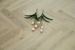 Smoked Grey Oak Engineered Herringbone Flooring 600x125x14/3mm HO1409