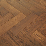 Oak Brushed Dark Mahagony Natural Oiled Herringbone Engineered Flooring 430x115x14/3mm WHO1410