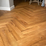 Oak Smoked & Brushed Natural Oiled Oak Herringbone Wood Flooring 600x90x18/4mm WHO1805