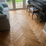 Oak Smoked & Brushed Natural Oiled Oak Herringbone Wood Flooring 600x90x18/4mm WHO1805