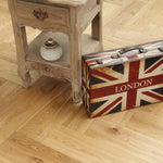 Discontinued Clearance! Oak Brushed UV Oiled Herringbone Engineered Wood Flooring 600x150x14/3mm WHO1401