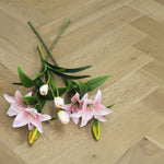 Oak Brushed L-Grey Lacquered Herringbone Engineered Wood Flooring 605x125x15/4mm WHO1501