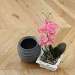 Oak Brushed & UV Oiled Chevron Flooring 600x90x18/4mm WSR1802