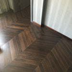 Coffee Stained & Lacquered Dark Oak Chevron 600x90x18/4mm WSR1807