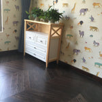 Coffee Stained & Lacquered Dark Oak Chevron 600x90x18/4mm WSR1807