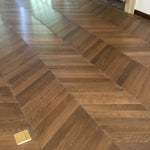 Double Smoked & UV Oiled Dark Chevron Flooring 600x90x18/4mm WSR1804