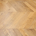 Oak Brushed Gunstock Lacquered Chevron Flooring 600x90x18/4mm WSR1803
