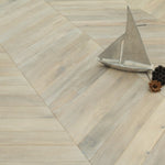 Smoked & Brushed White Oiled Oak Chevron Engineered Flooring 600x90x18/4mm WSR1805