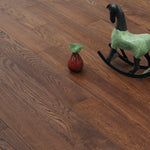 Dark Mahogany Stained Solid Oak Wood Flooring 930x130x18mm WMO1808
