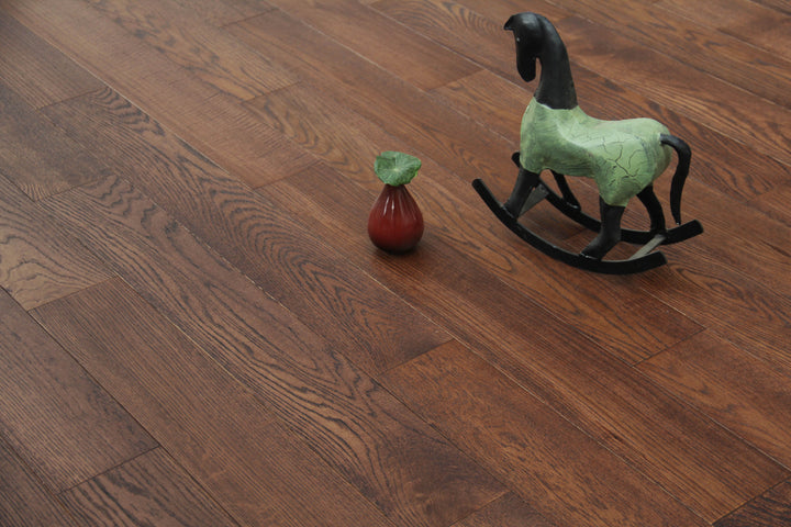 Dark Mahogany Stained Solid Oak Wood Flooring MO1808