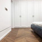 American Black Walnut Lacquered Chevron Flooring 600x90x20/6mm WSR1809