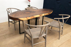 Solid South American Walnut Slab Table 1760mm Length