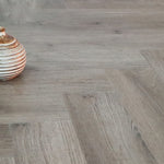 Smoked Oak SPC Herringbone Vinyl Flooring 600x120x5.0mm WVH2402