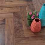 American Black Walnut Lacquered Herringbone 600x125x18mm WHW1820N
