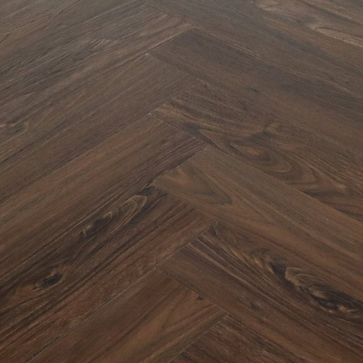 Walnut Black SPC Herringbone Vinyl Flooring VH2401