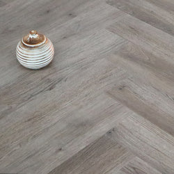 Smoked Oak SPC Herringbone Vinyl Flooring VH2402