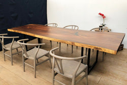 Solid South American Walnut Slab Table 2600mm Length