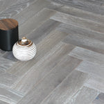 Smoked & Brushed Grey Oiled Oak Herringbone Flooring  450x90x15/4mm WHO1515
