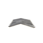 Black Stained & White Oiled Parquet Herringbone 900x150x14/3mm WHO1403