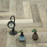 Medium Grey Bespoke Parquet Herringbone Flooring 600x115x18/4mm WHO1814
