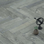 Dark Grey Brushed Bespoke Oak Herringbone 600x115x18/4mm WHO1819