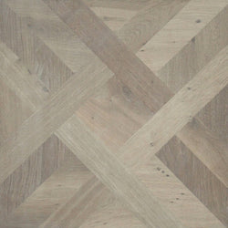 Light Grey Smoked & Brushed Oak Parquet Versailles Flooring PD2016