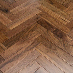 Lacquered American Black Walnut Herringbone 600x150mm HW1821