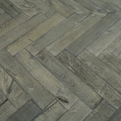 Dark Grey Brushed Bespoke Oak Herringbone HO1819